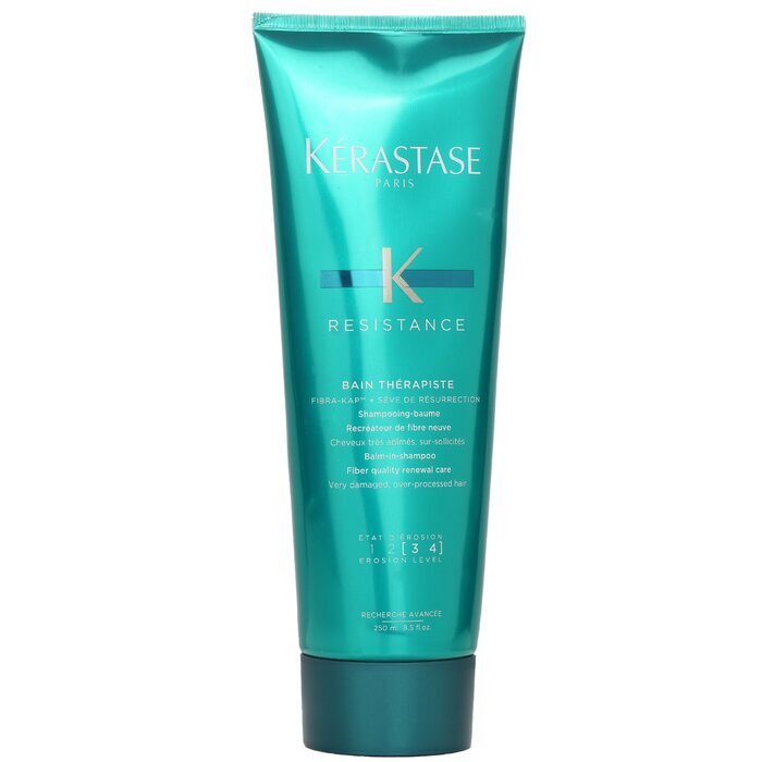 Kerastase Resistance Bain Therapiste Shampooing Baume Bain-In-Shampooing Soin Renouvelant de la Fibre (Pour Cheveux Très Abîmés et Surtraités) 250ml/8.5oz