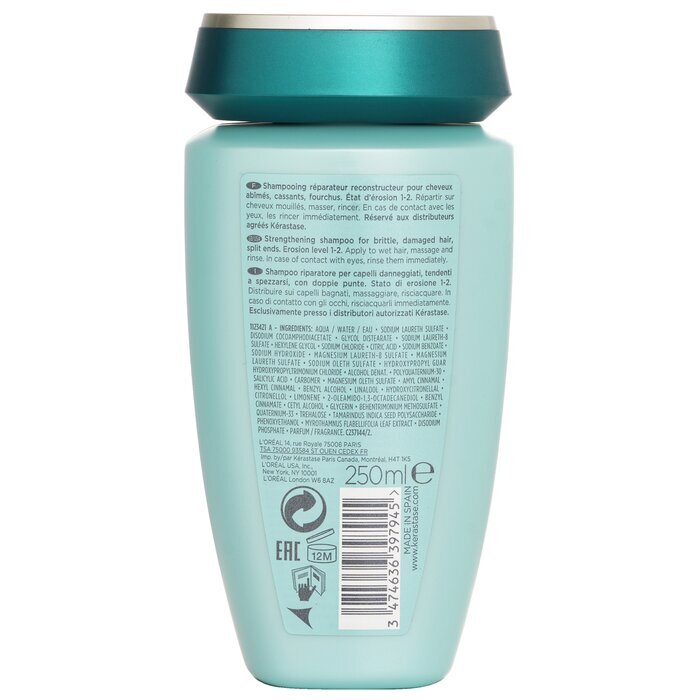 Kerastase Resistance Bain Force Architecte Shampooing Fortifiant (Pour Cheveux Cassants, Abîmés, Pointes Fourchues) 250ml/8.5oz