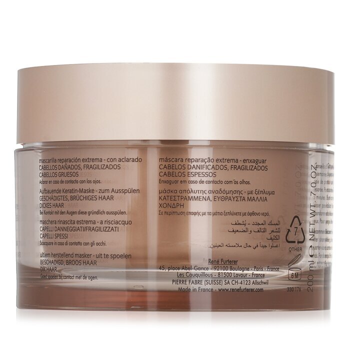 Rene Furterer Absolue Kèratine Renewal Care Ultimate Repairing Mask (Damaged, Over-Processed Thick Hair) 200ml