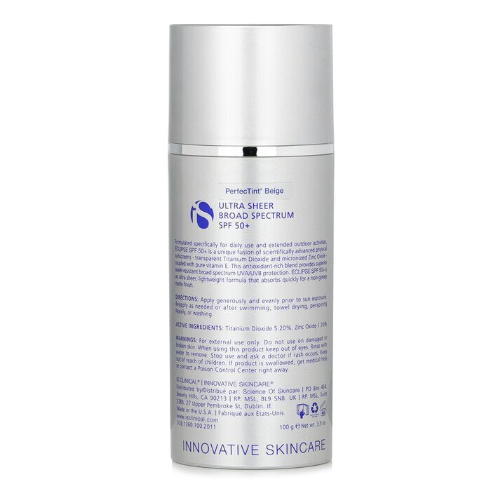 IS Clinical Eclipse SPF 50 Sunscreen Cream - Perfectint Beige 100ml