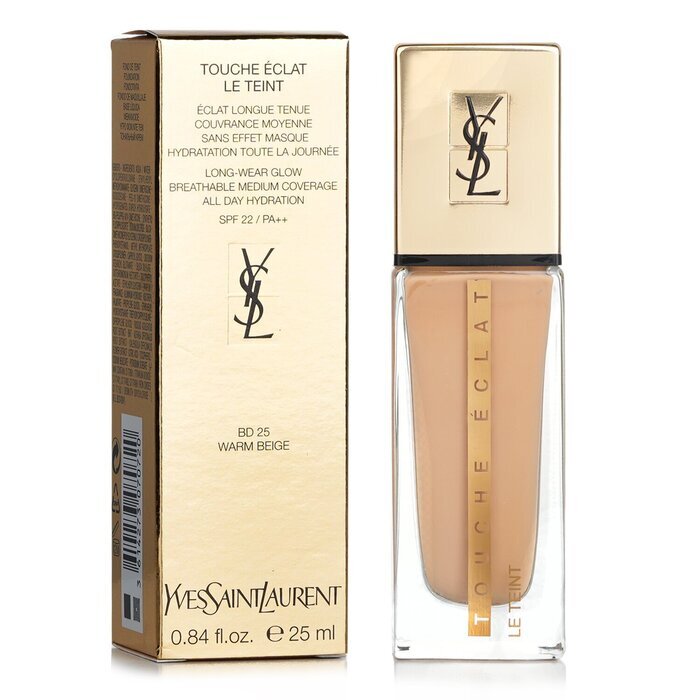 Yves Saint Laurent Touche Eclat Le Teint Long Wear Glow Foundation SPF22 - BD25 Warm Beige 25ml