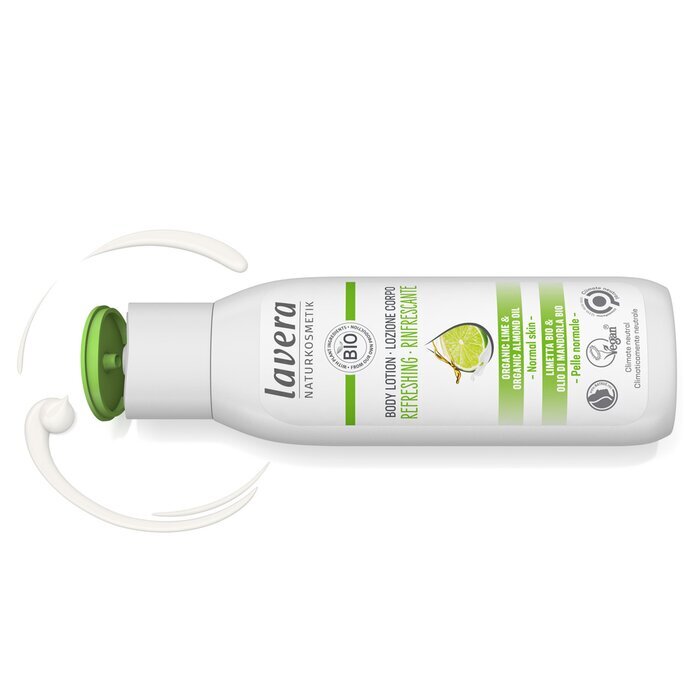 Lavera Body Lotion (Regreshing) - With Lime & Organic Almond Oil - For Normal Skin 200ml/7oz