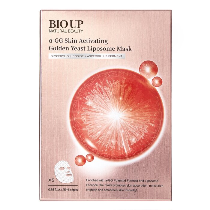 Natural Beauty BIO UP a-GG Skin Activating Golden Yeast Liposome Mask (Exp Date: 05/2026) 5 x 25ml