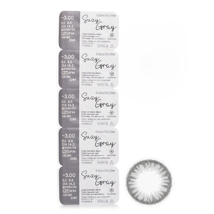 Clalen Iris 1Day Suzy Gray -3.00 5pcs x 1 strip