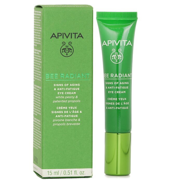 Apivita Bee Radiant Signs Of Aging & Anti Fatigue Eye Cream White Peony & Patented Propolis 15ml