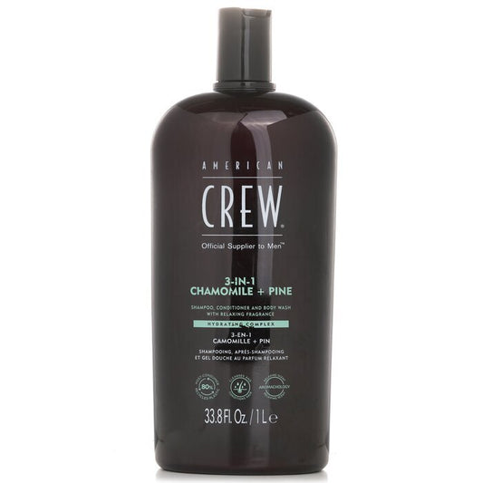 American Crew 3-in-1 Chamomile + Pine Shampoo,  Conditioner And Body Wash 1000ml