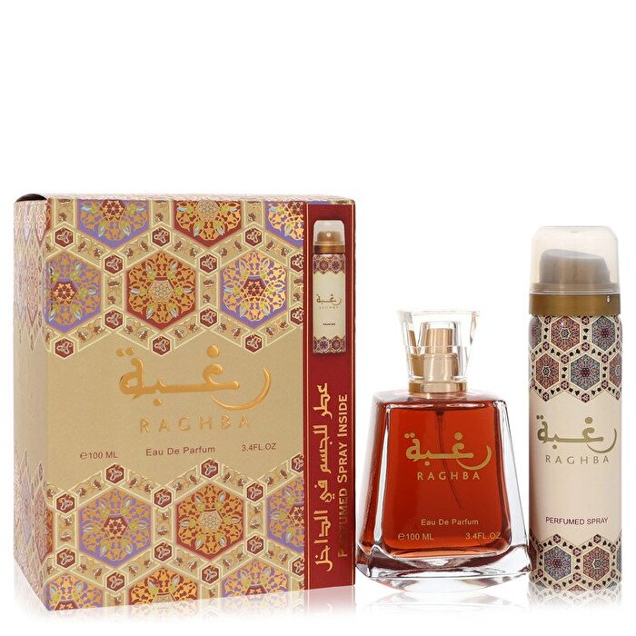 Lattafa Lattafa Raghba Eau De Parfum Spray Plus Deodorant Spray 3.4 oz 100ml/3.4oz