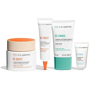 Clarins My Clarins Set Cream 50ml/eye De-puffer 15ml/sleep Mask 15ml/cleansing Gel 15ml 95ml