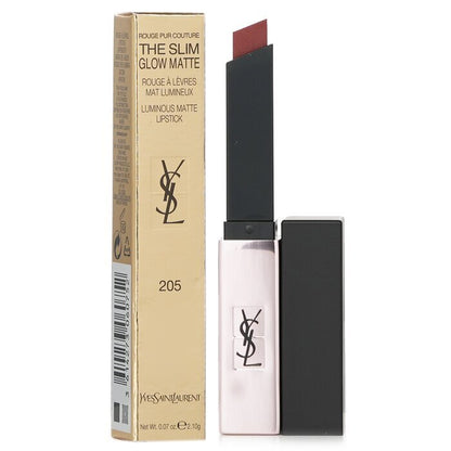 Yves Saint Laurent Rouge Pur Couture The Slim Glow Matte -  205 Secret Rosewood 2.1g