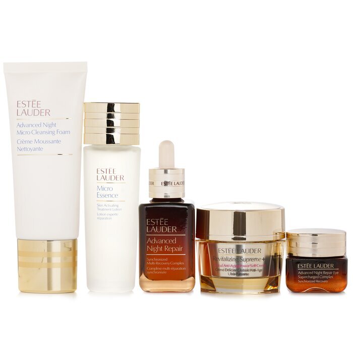 Your Nightly Skincare Experts: ANR + Revitalizing Supreme+ Soft Cream + Eye Supercharged 15ml+ Micro Cleans... 5pcs 50ml