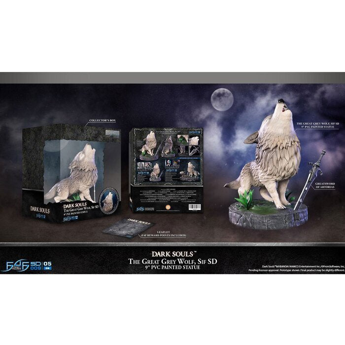 FIRST 4 FIGURES Dark Souls: Sif the Great Grey Wolf SD (Standard Edition) 8.7x5.4x7.5in