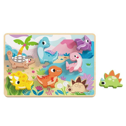 Tooky Toy Co Chunky Puzzle - Dinosaur 30x21x2cm