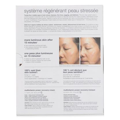 Stressed Skin Recovery System Set :MultiVitamin Power Recovery Cream +MultiVitamin Power Recovery Masque 75ml 2pcs 50ml