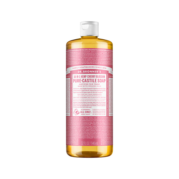 Dr. Bronners Pure-castile Magic Soap Liquid (18-in-1) Cherry Blossom 946ml